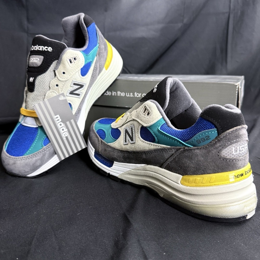 New Balance 992‎ X Billy's M992RR Size 7 Colorblock "Grey Blue Teal" Made In USA - Picture 6 of 10